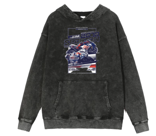 MOTOR CYCLE One Size hoodie Washed 2