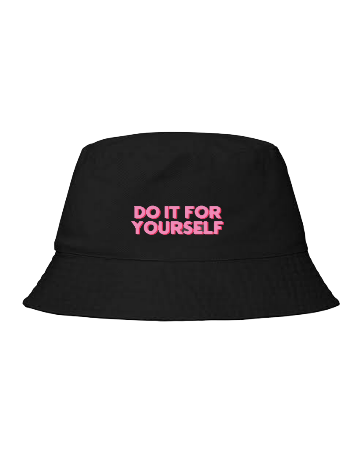 Bucket hat Fishman hat cap Black DO IT FOR YOURSELF 2