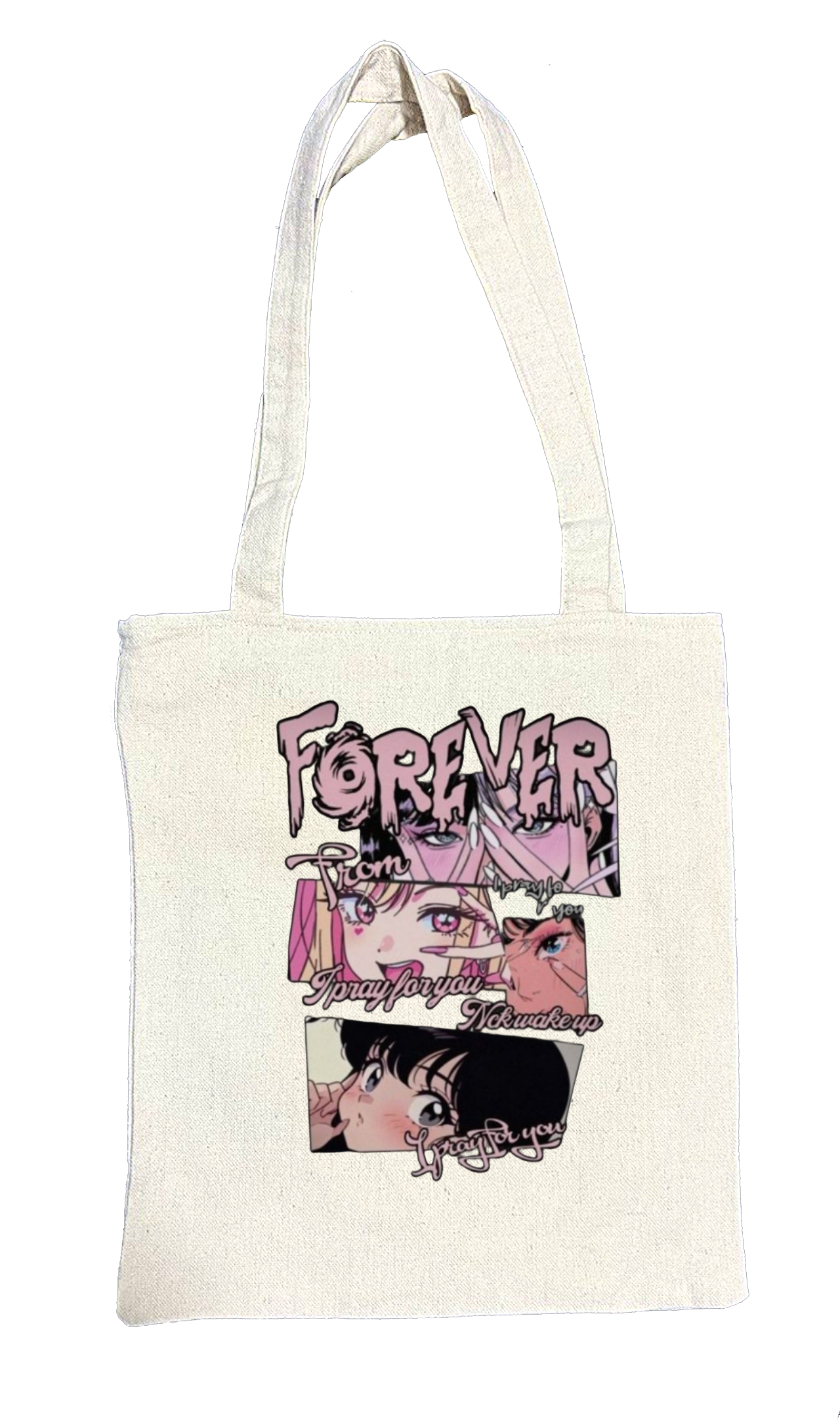 RANDOM ANIME GIRL tote bag Beige 2