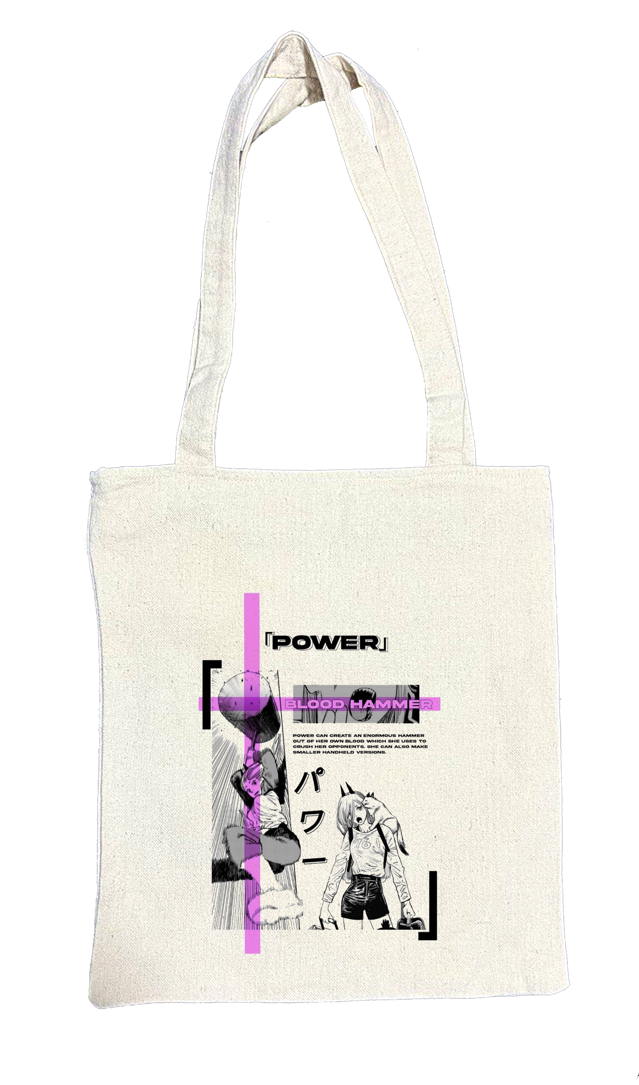 Chainsaw Man tote bag beige 5