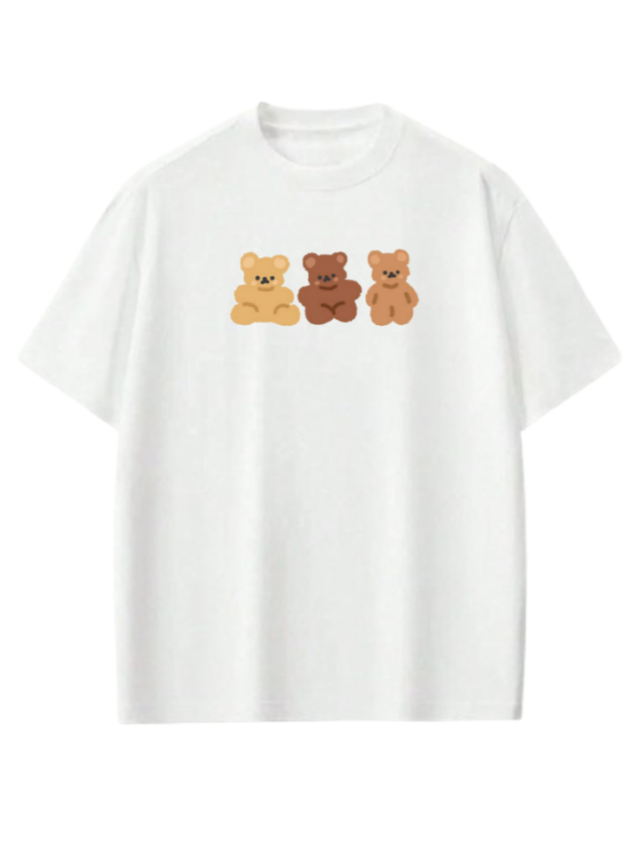 bear t- shirt White  2