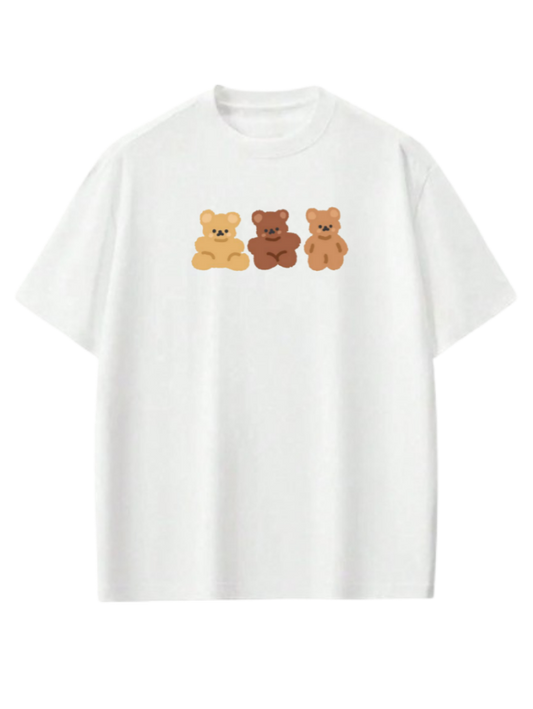 bear t- shirt White  2