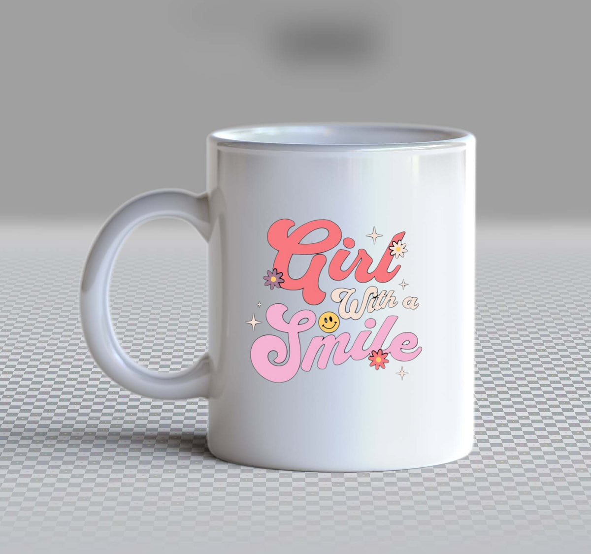 Girl Smile With a Mug White  80