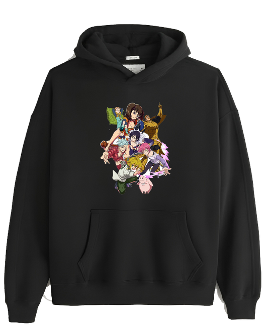Anime Nanatsu no taizai seven deadly sins Oversize Hoodie Black 2