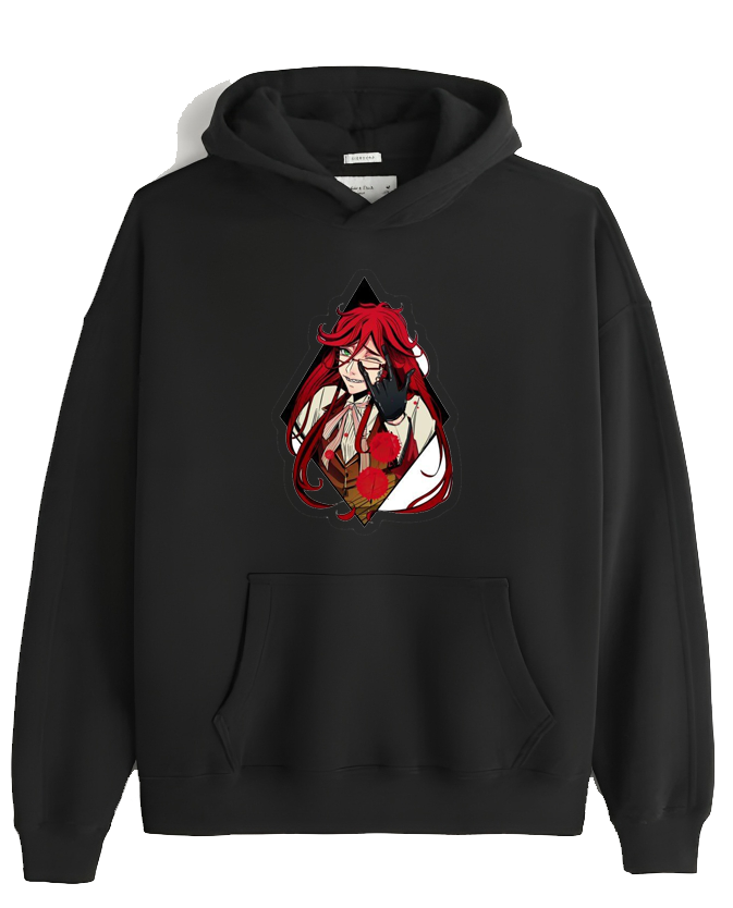black butler One Size hoodie Black 2