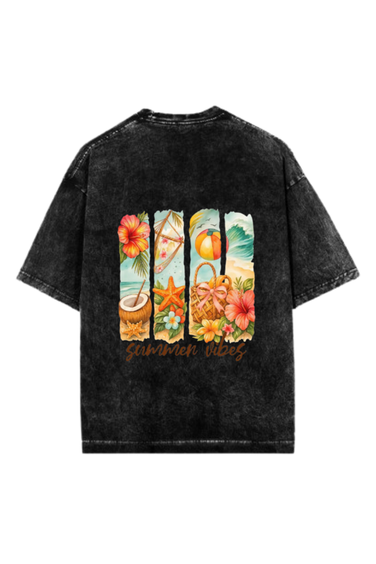 Summer Vibes One Size t- shirt Washed Back 2