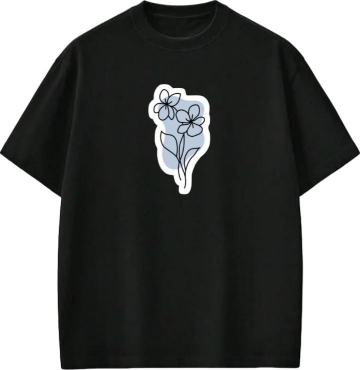 Line Art t- shirt One Size Black 2