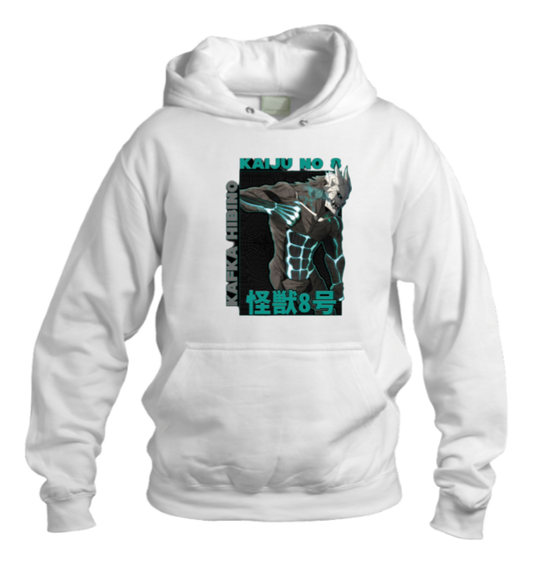 Kaiju No. 8 Over Size hoodie White 2