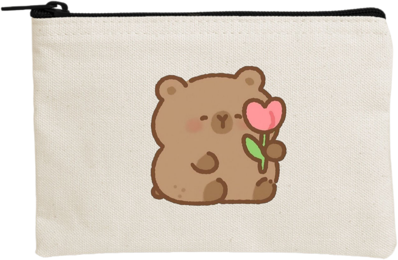 bear wallet pencil case Beige 2