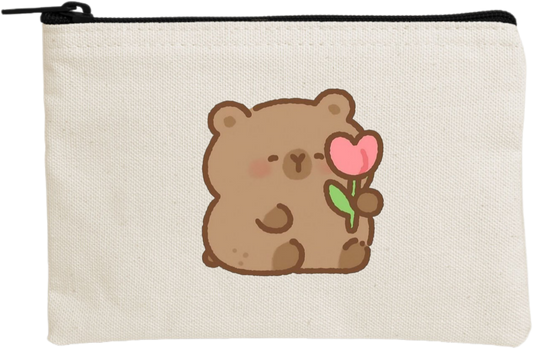 bear wallet pencil case Beige 2