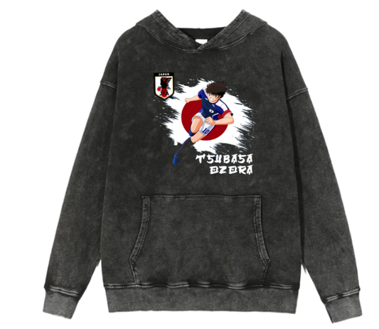 Captain Tsubasa Over Size hoodie Washed 2