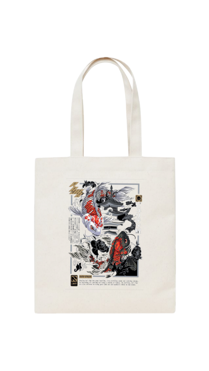 Koi tote bag beige 22