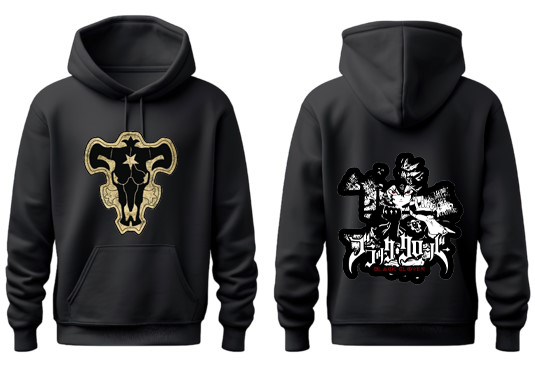 Black clover One Size hoodie Black Back 10