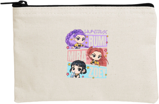 Hunterix kpop wallet pencil case Beige 2