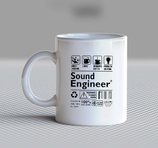 Sound Engineer Back text Mug 122