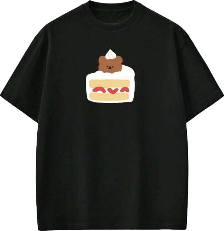 bear t- shirt Black  2