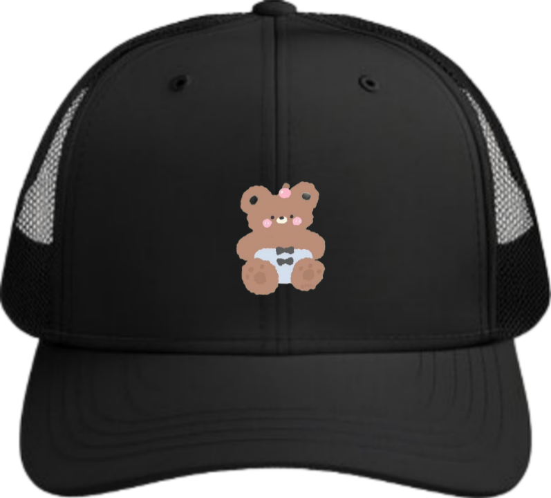 bear Baseball cap Black  2