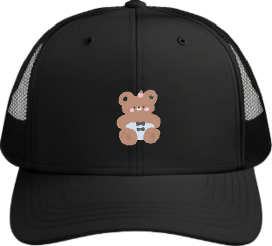 bear Baseball cap Black  2