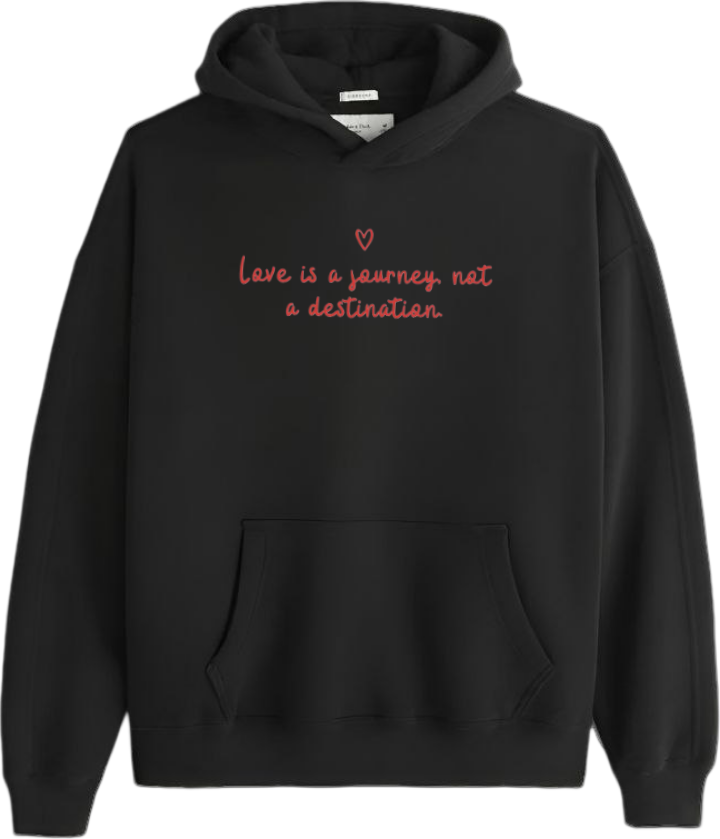 VaIentine coupIe Oversize Hoodie Black 2