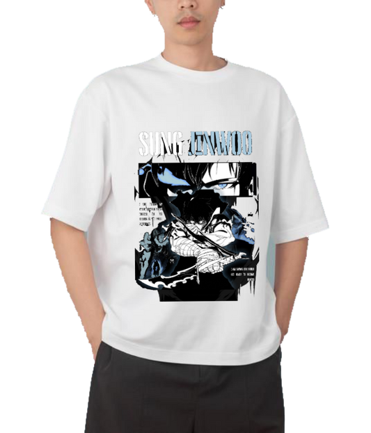 Solo Leveling t- shirt One Size White 2