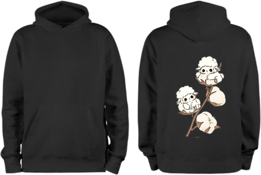 Kawaii One Size hoodie Black Back 2