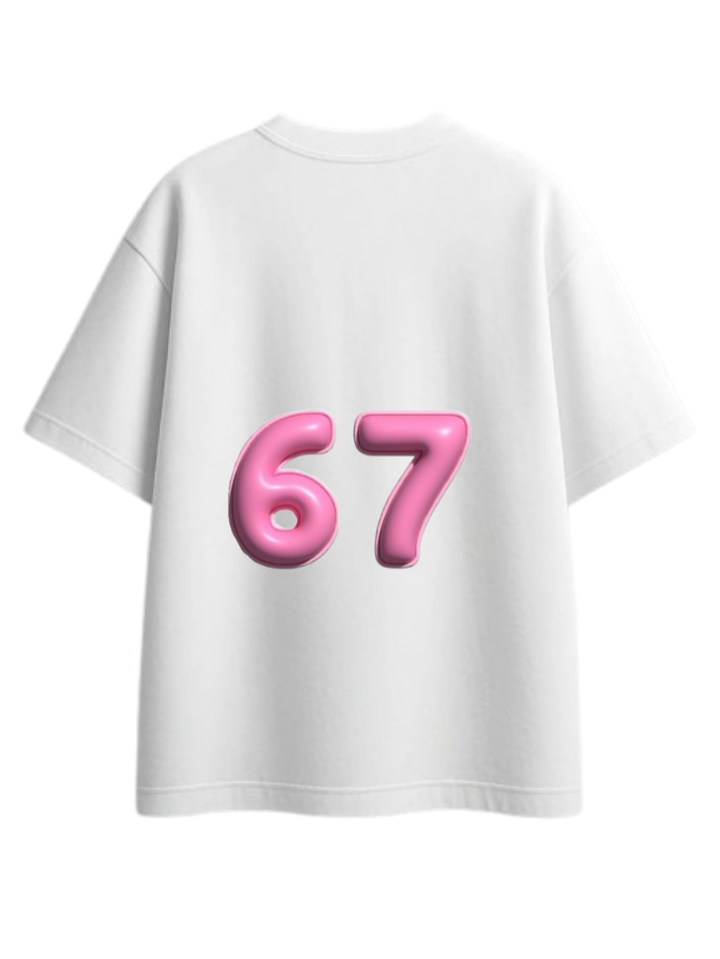 67 designs One Size t- shirt White Back 2