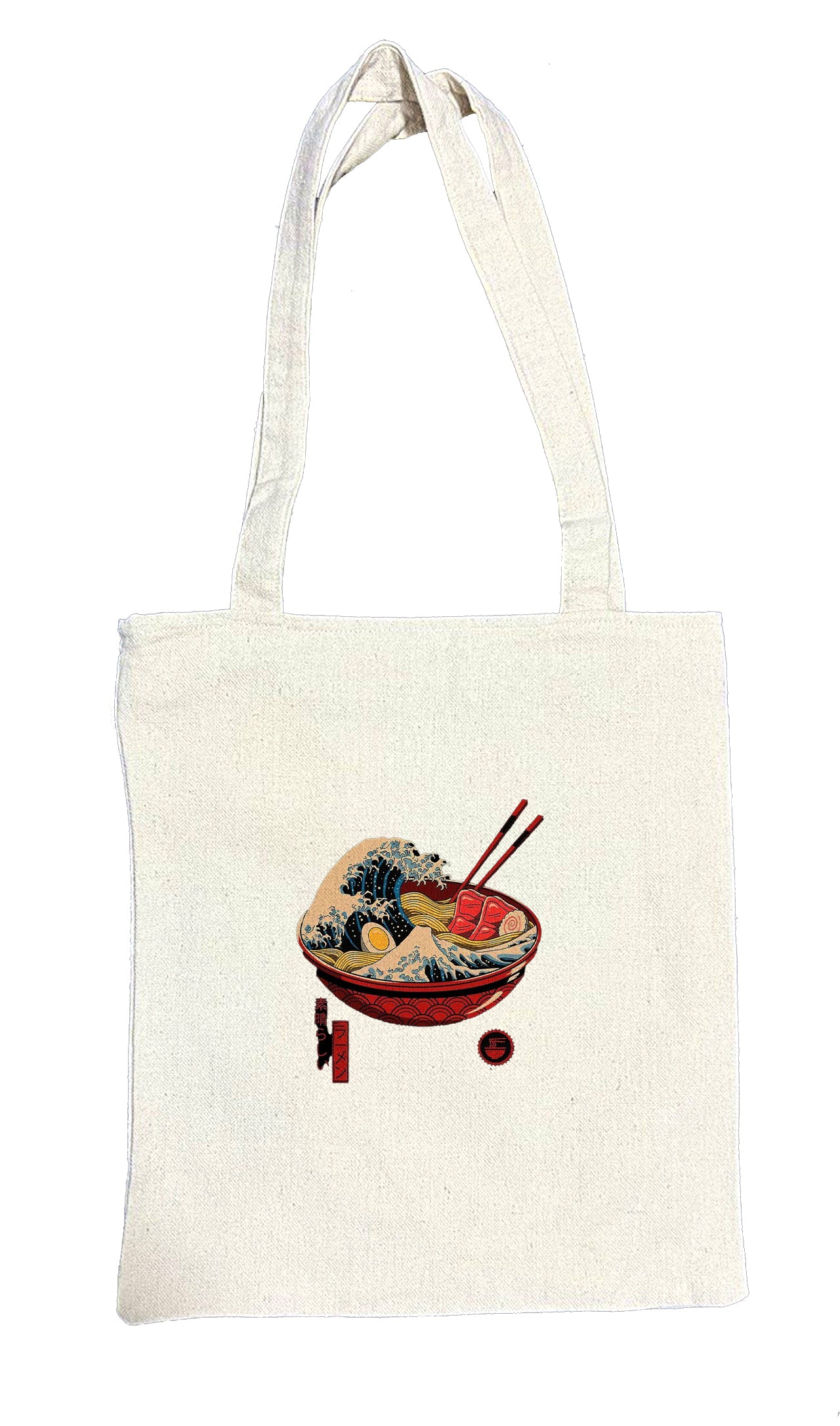 The Great Ramen Wave  tote bag beige 1