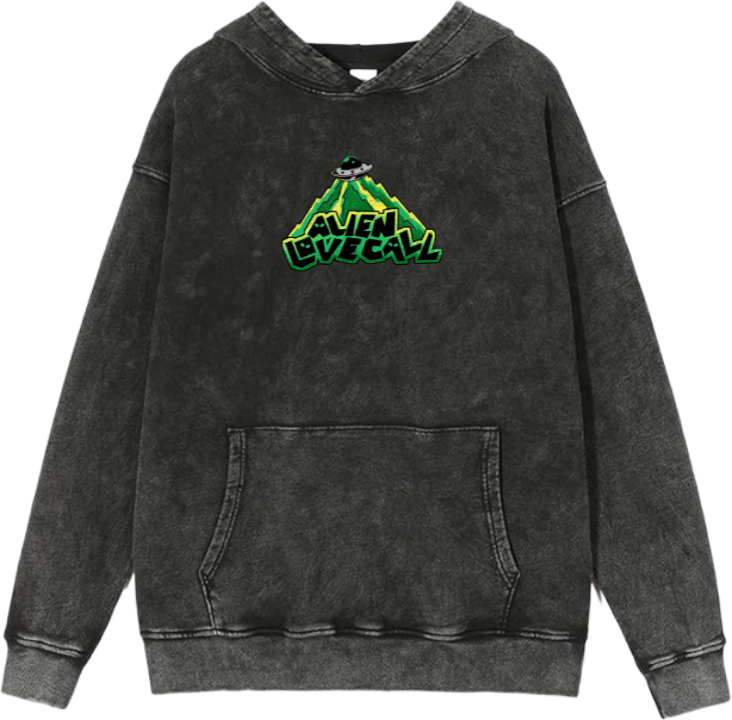 aliens Oversize Hoodie Washed gray  2