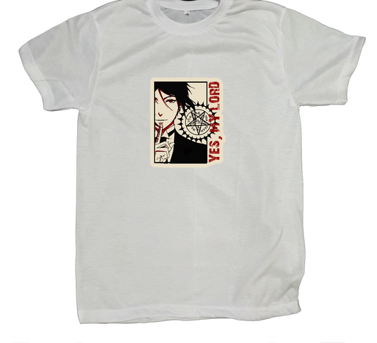 black butler t- shirt fat White 2