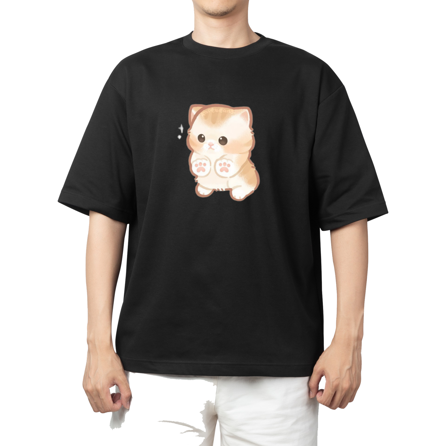 cat One Size t- shirt Black 2