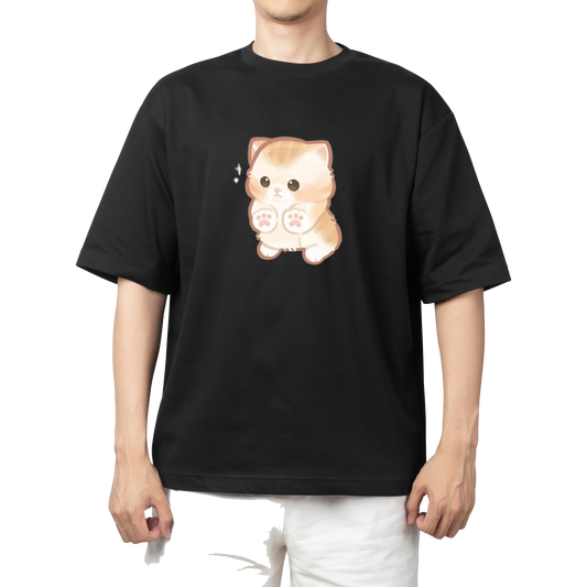 cat One Size t- shirt Black 2