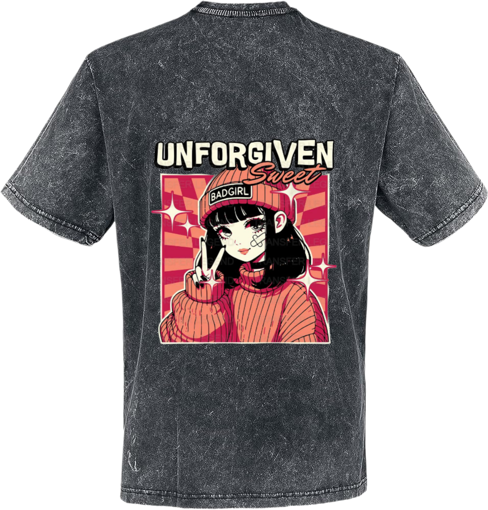 UNFORGIVEN t- shirt Over Size Washed Back 22
