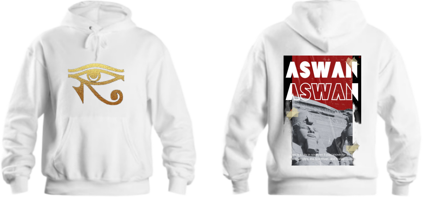 Egypt Over Size hoodie White Back 2