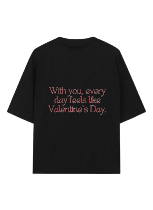 VaIentine coupIe t- shirt Black Back 2