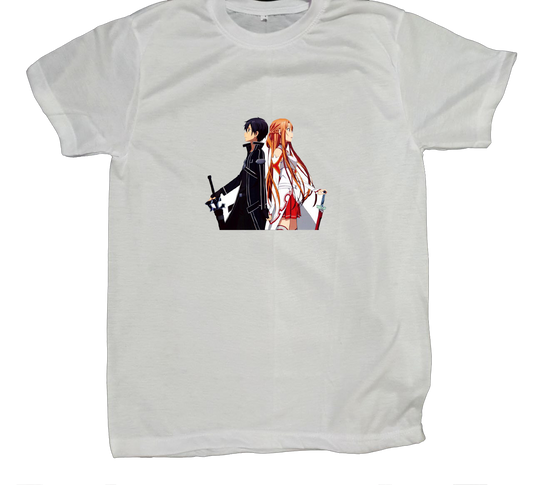 Sword Art Online t- shirt fat White 2