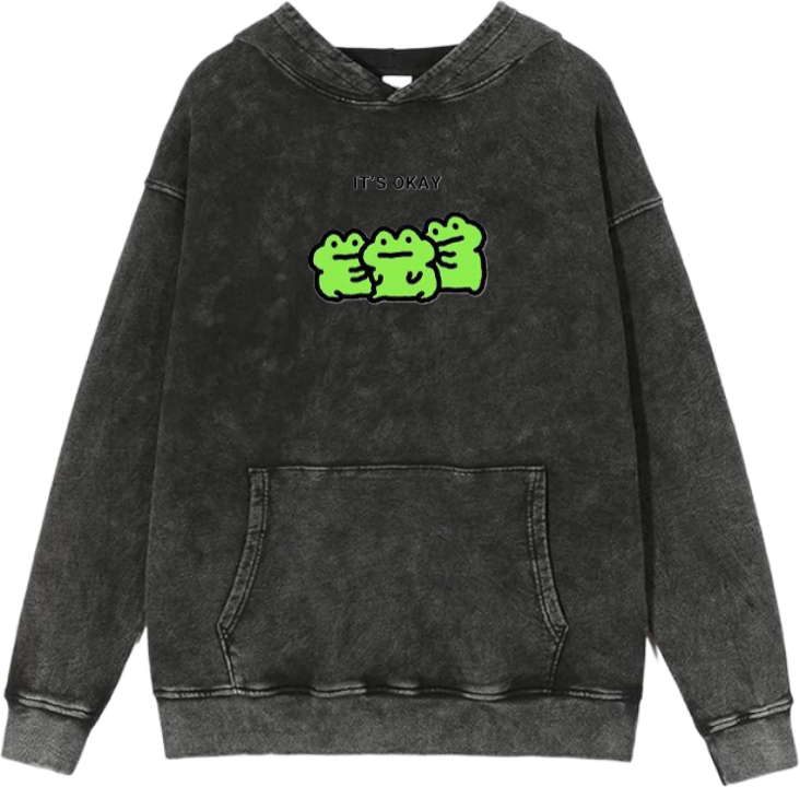 Frog Oversize Hoodie Washed 2