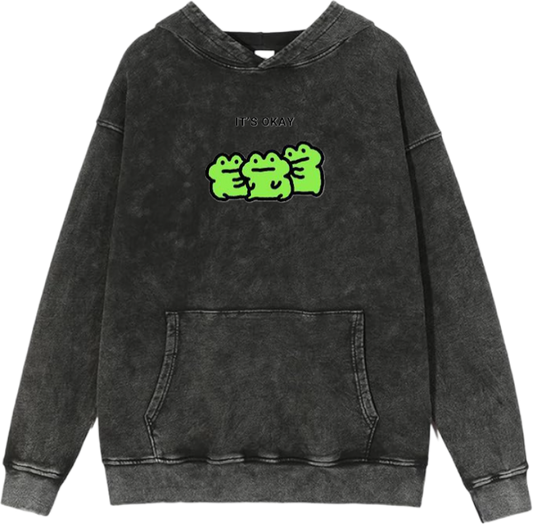Frog Oversize Hoodie Washed 2