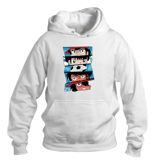 Captain Tsubasa Over Size hoodie White 2