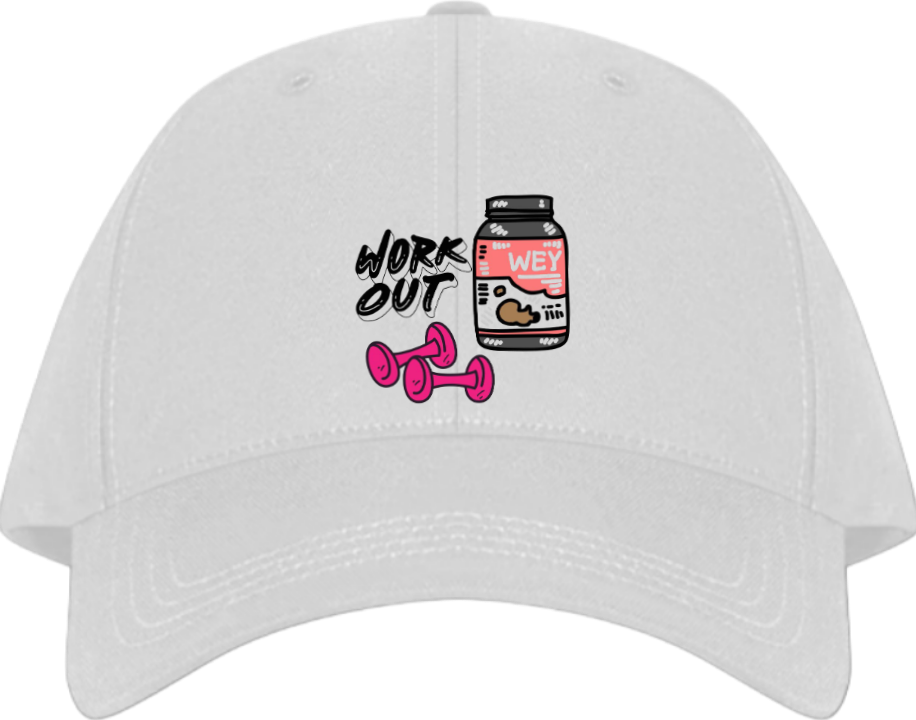 workout gym pilates Baseball cap White 2