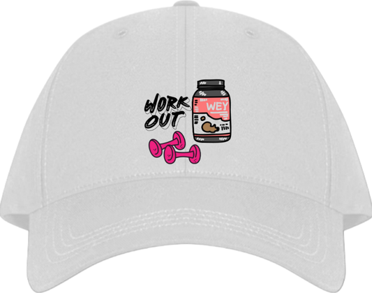 workout gym pilates Baseball cap White 2