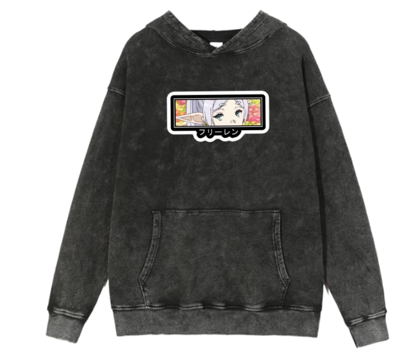 Frieren Beyond Journey's End One Size hoodie Washed 2