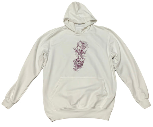 Anime Demon slayer nezuko tanjiro Oversize Hoodie White 2