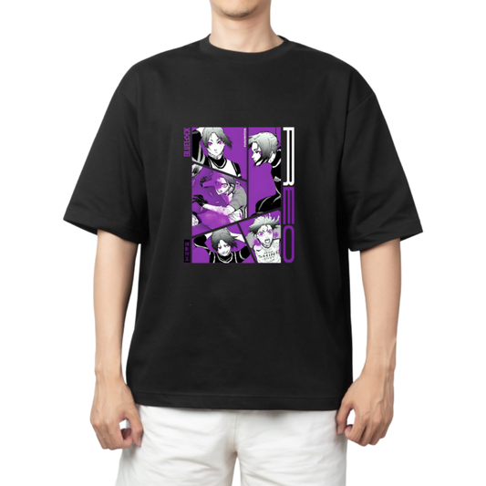 blue lock t- shirt One Size Black 19