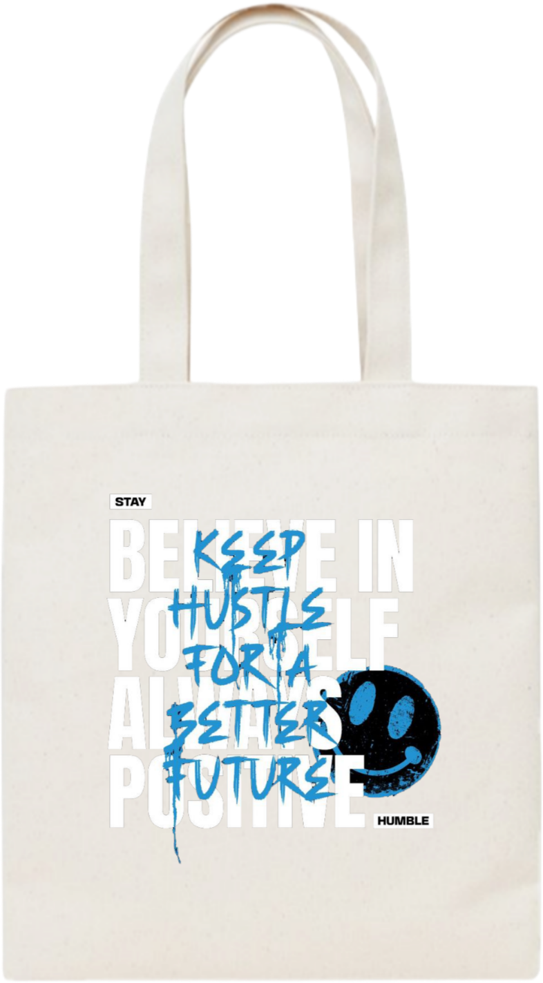 BEKE IN HUSTLE FOR A BETTER PFUTURE tote bag beige 2