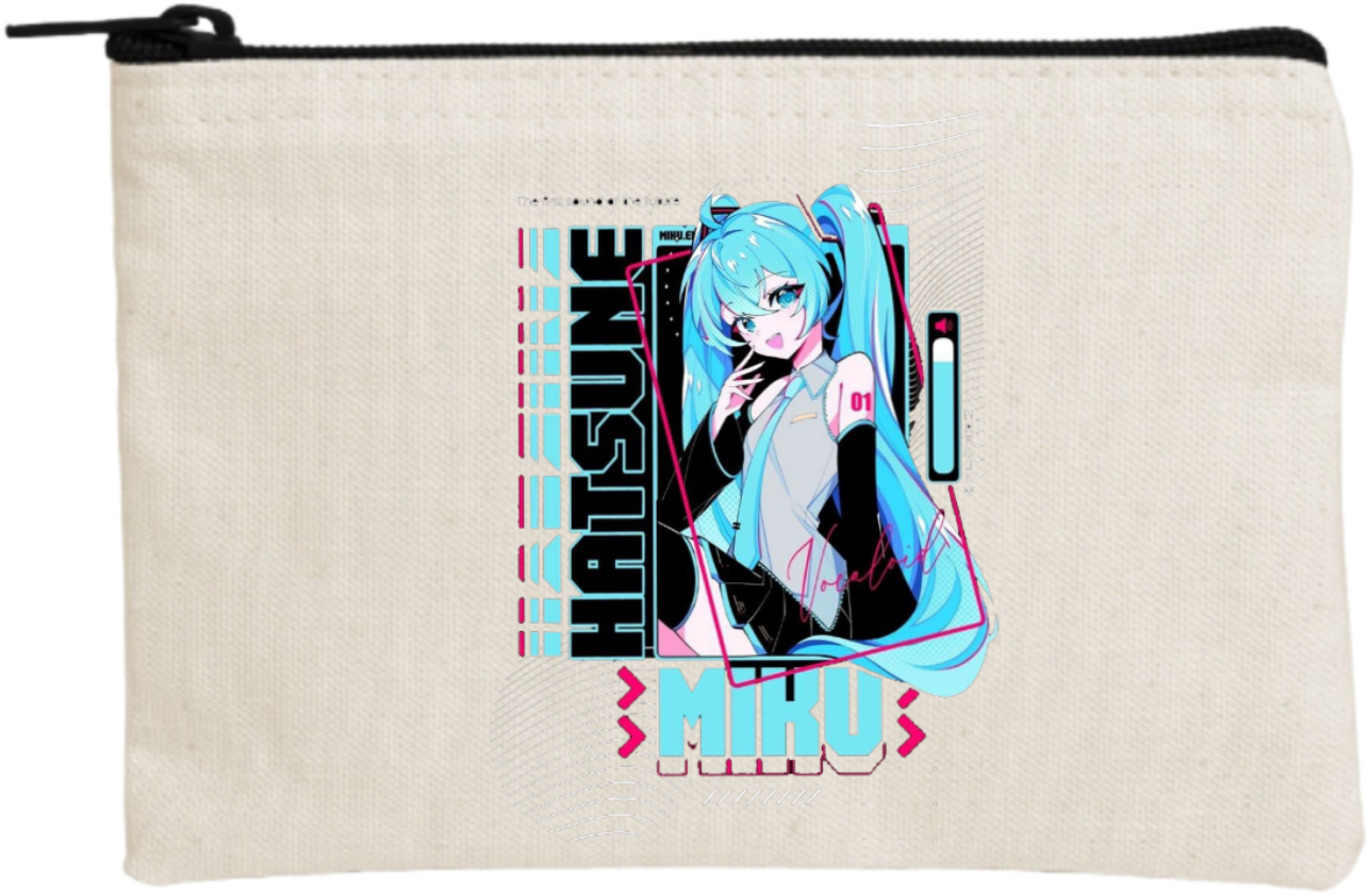 Hatsune Miku wallet pencil case Beige 2