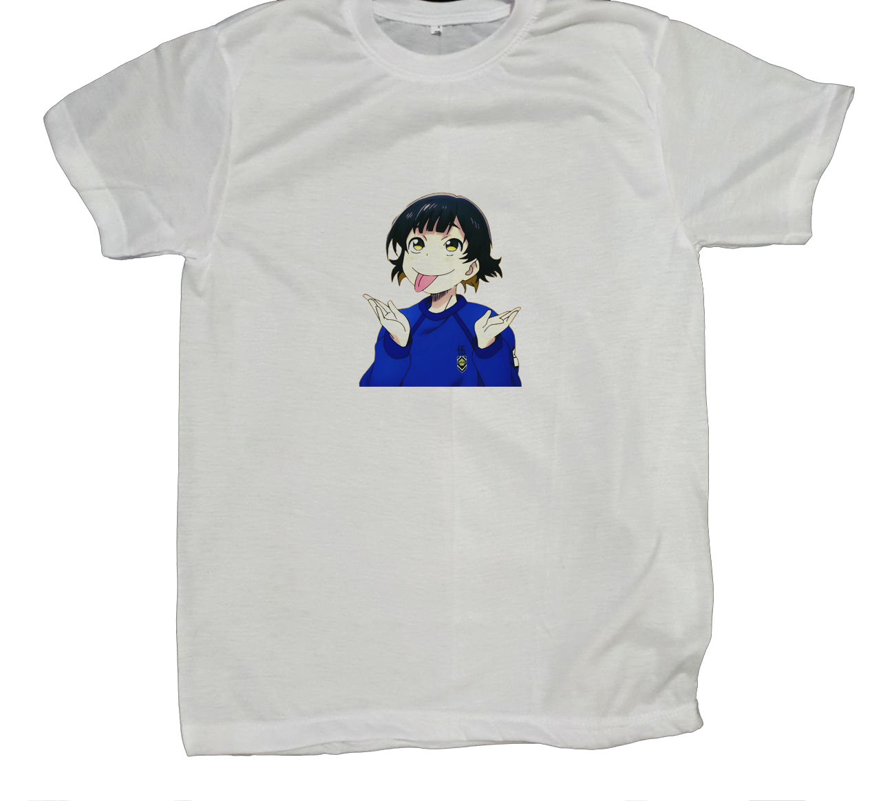 blue lock t- shirt fat White 2