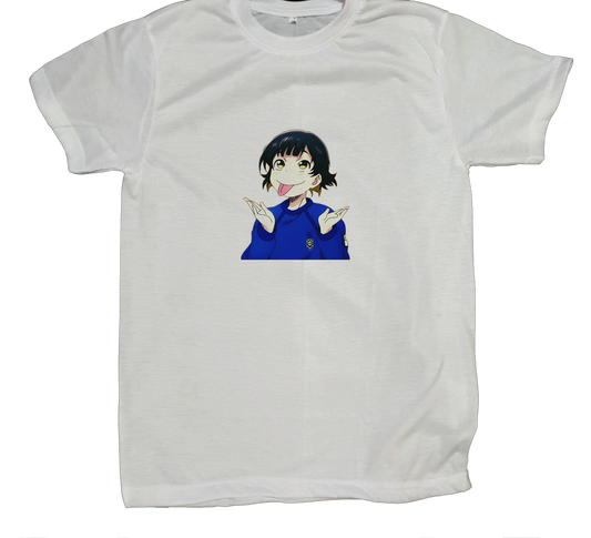 blue lock t- shirt fat White 2