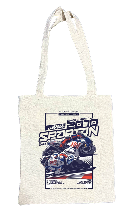 MOTOR CYCLE tote bag beige 2
