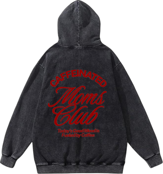 Mom dad parents Oversize Hoodie Washed gray Back 2