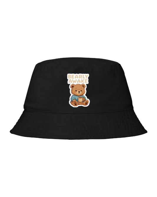 bear Bucket hat Fishman hat cap Black 2